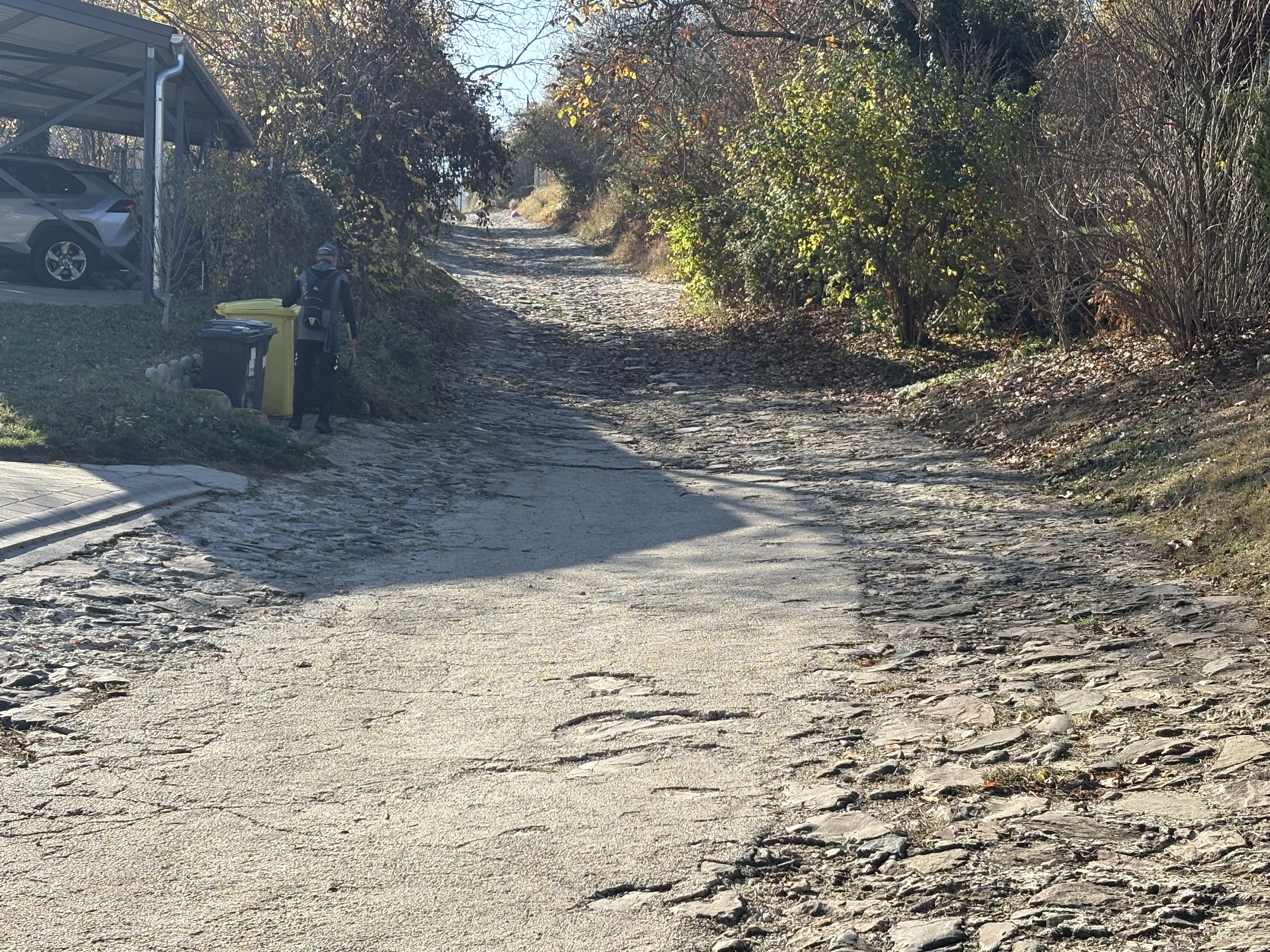 Útjavítás a Kerékhegy utcában