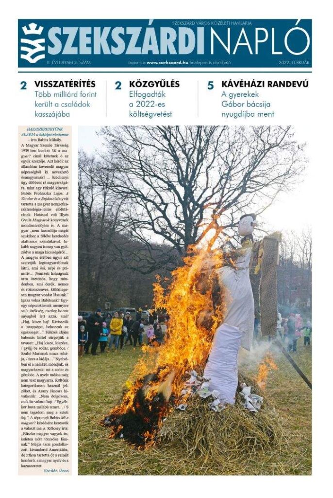 Szekszárdi Napló 2022.03.01 címlap