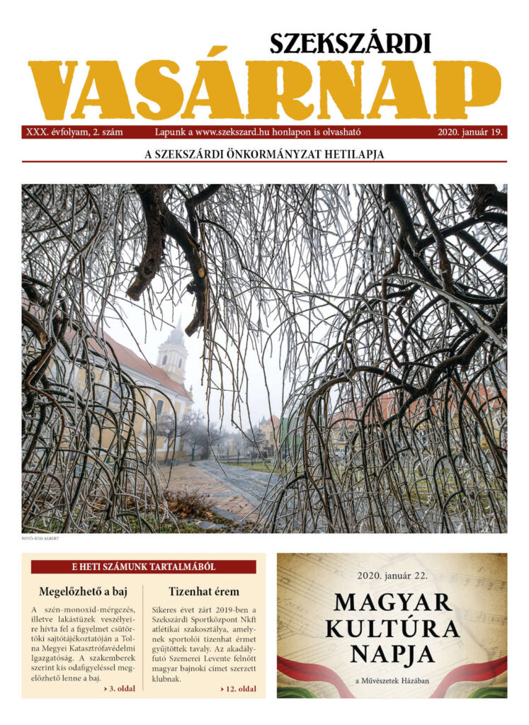 Szekszárdi Vasárnap 2020.01.19 cimlap