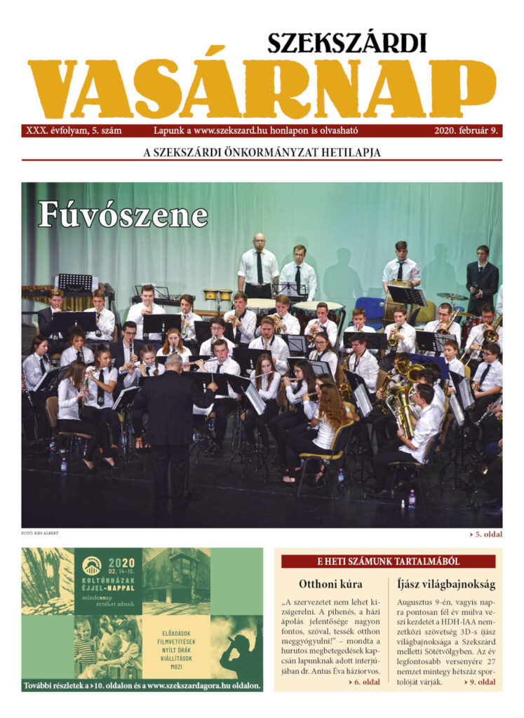 Szekszárdi Vasárnap 2020.02.09 cimlap