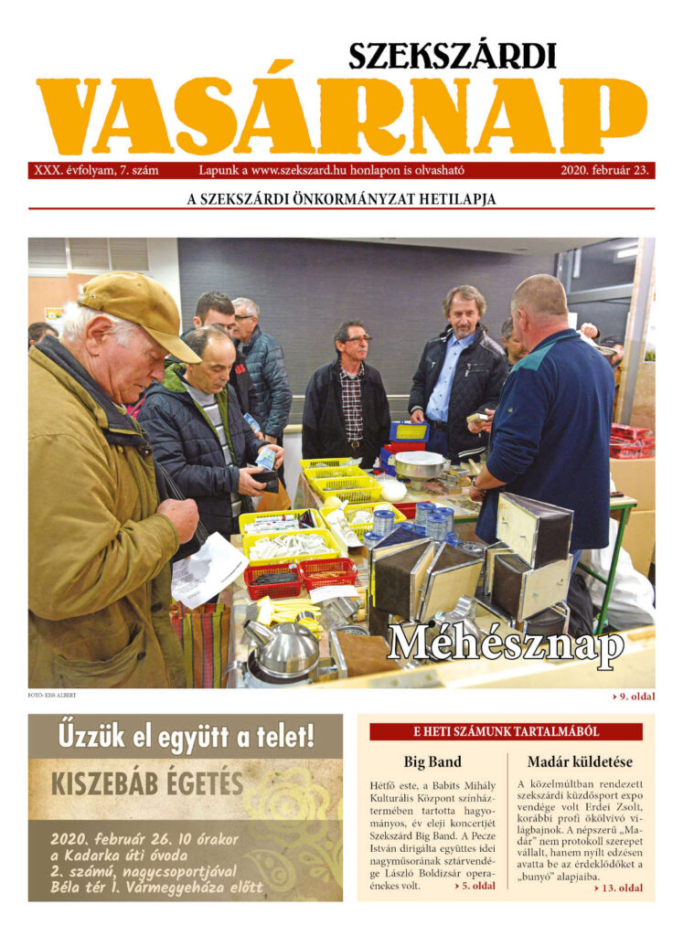 Szekszárdi Vasárnap 2020.02.23 cimlap