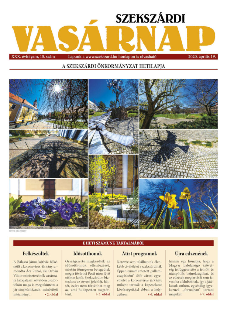 Szekszárdi Vasárnap 2020.04.19 cimlap
