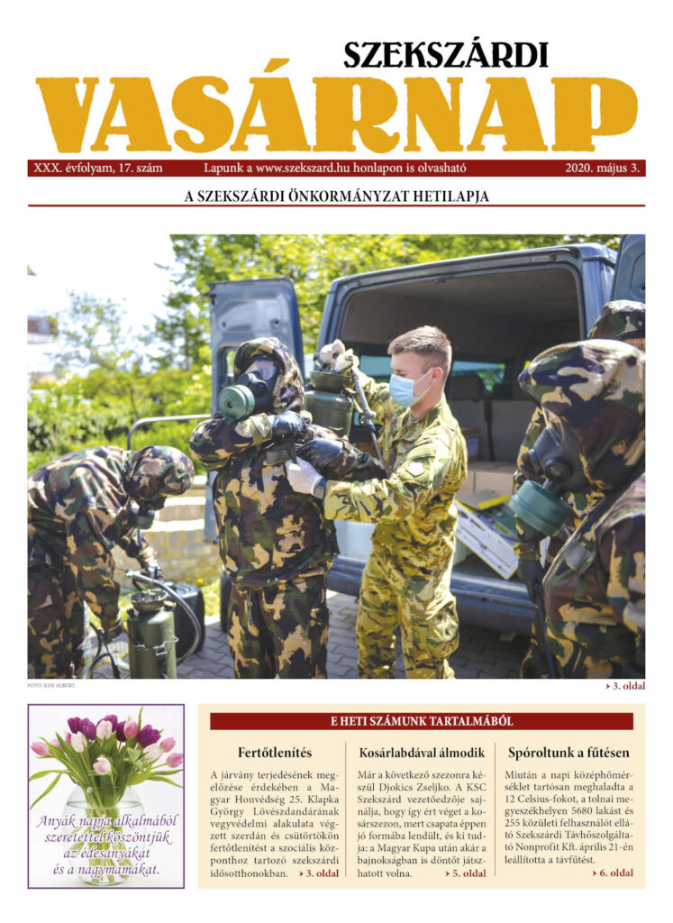 Szekszárdi Vasárnap 2020.05.03 cimlap