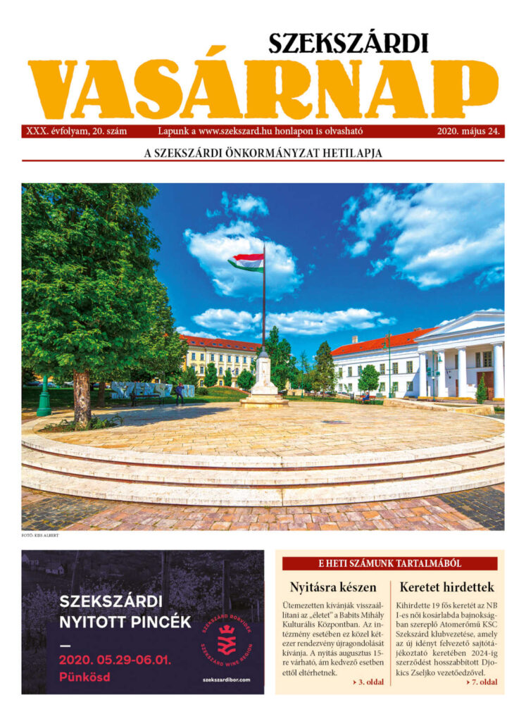 Szekszárdi Vasárnap 2020.05.24 cimlap