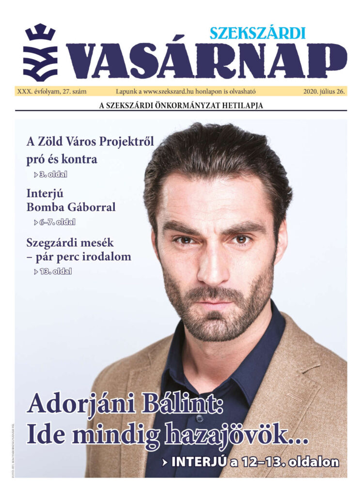 Szekszárdi Vasárnap 2020.07.26 cimlap