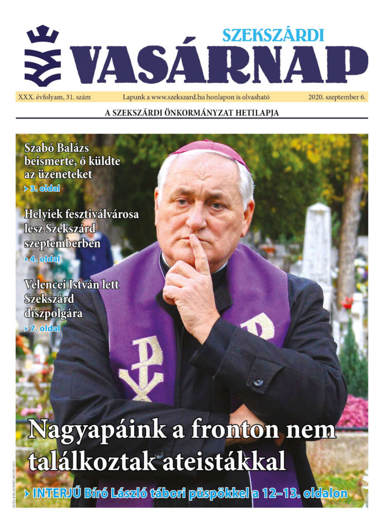 Szekszárdi Vasárnap 2020.09.06 cimlap