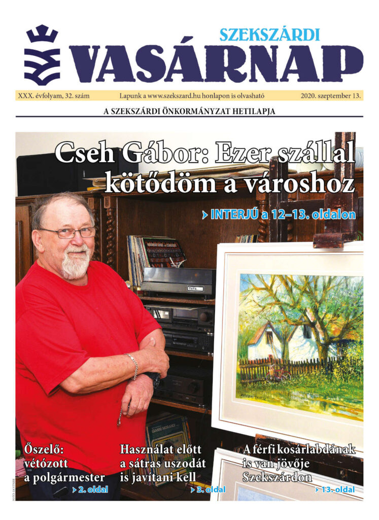 Szekszárdi Vasárnap 2020.09.13 cimlap
