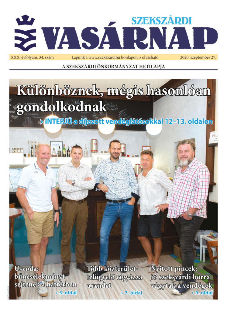 Szekszárdi Vasárnap 2020.09.27 cimlap
