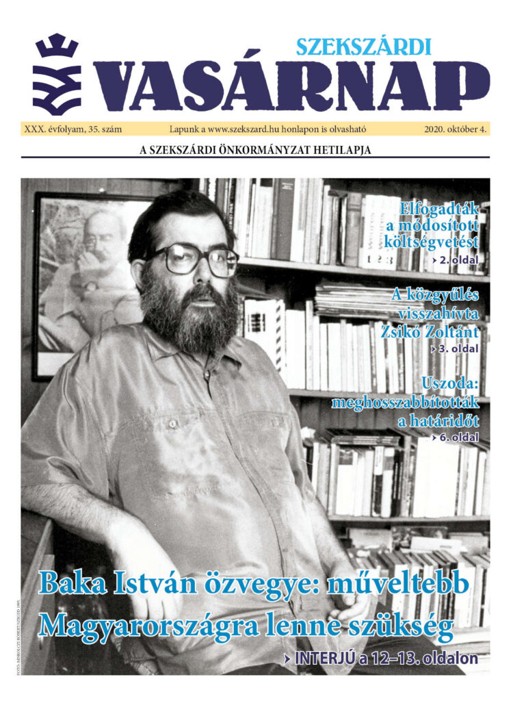 Szekszárdi Vasárnap 2020.10.04 cimlap