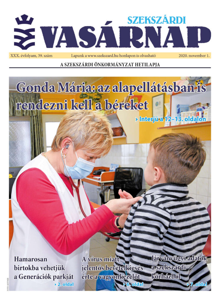 Szekszárdi Vasárnap 2020.11.02 cimlap