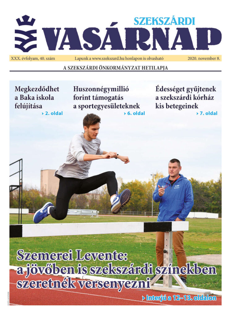 Szekszárdi Vasárnap 2020.11.08 cimlap