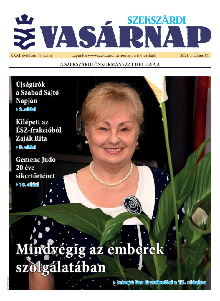 Szekszárdi Vasárnap 2021.03.14 cimlap