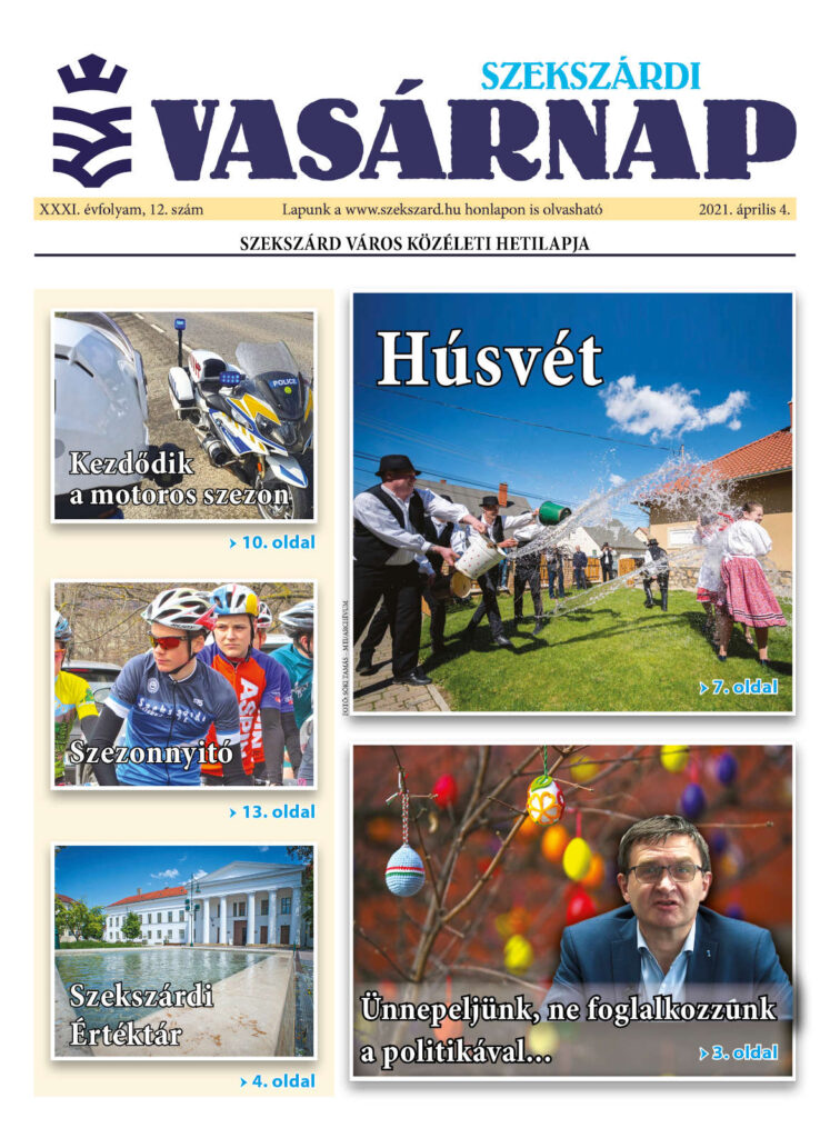 Szekszárdi Vasárnap 2021.04.04 cimlap